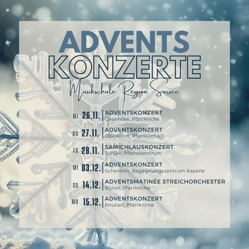 Besuchen Sie die Adventskonzerte